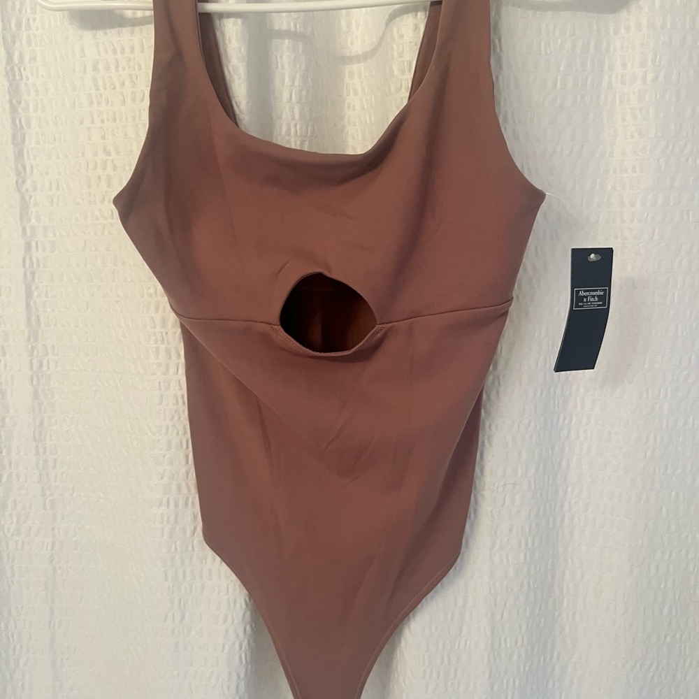 NEW- Abercrombie & Fitch Mauve Cutout Bodysuit